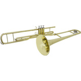 Trombone Pisto Tenor Tb 200pd Laqueado Dourado Case New York