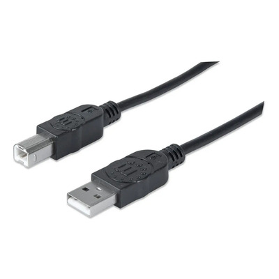 Cable USB 2.0 USB-B A USB-A Manhattan 1.8m Negro | Meses sin interés