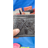 Cartera De Piel Genuina Grabada  Genuine Leather Wallet 