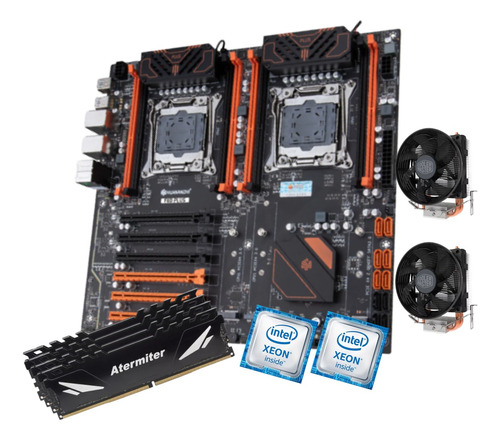Kit Servidor Dual Xeon X99 F8d Plus E5 2680 V4 64gb Cooler