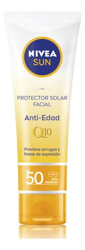 Protector Facial Nivea Sun Q10 Anti-edad Spf50 50 Ml