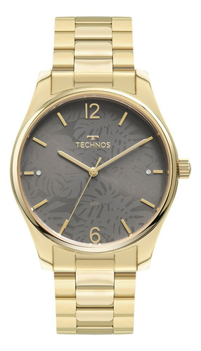 Relógio Technos Trend Feminino Dourado Redondo 2035mvt/1c