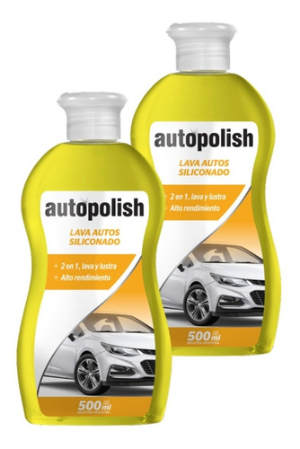 Shampoo Lava Auto Siliconado Autopolish 500 Ml Pack X2