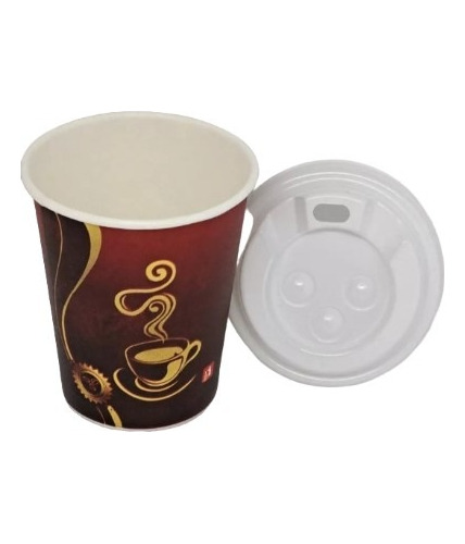 Vaso Polipapel 12 Onza Con Tapa Pack 50 Unidades