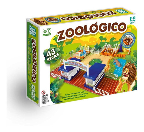 Meu Zoológico De Montar - 43 Peças C/ Animais - Nig