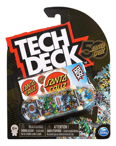 Skate De Dedo Tech Deck Fingerboard 32mm Santa Cruz