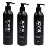 Gel De Afeitar Original Black Profesional Barber 250ml X3