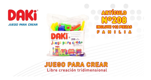 Daki Juego Ladrillitos Bloques Didactico - 112 Pzs