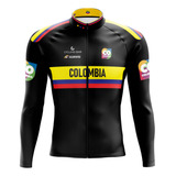 Jersey Ciclismo Colombia Coldeportes Manga Larga Mtb O Ruta