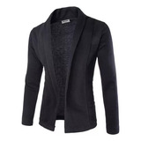 Blazer For Hombre, Cárdigan, Manga Larga, Corte Ajustado,