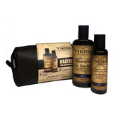 Kit De Barba C/ Necessaire - Shampoo E Condicionador Viking