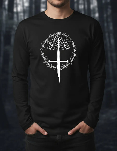 Camiseta Manga Longa Senhor Dos Anéis, Árvore De Gondor | Parcelamento sem juros