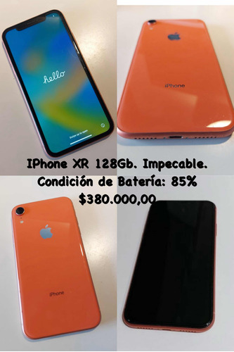 iPhone XR 128gb Impecable. Hermoso.