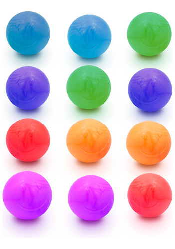 Pelotas Medianas Macizas Super Resistentes Goma Perro X12