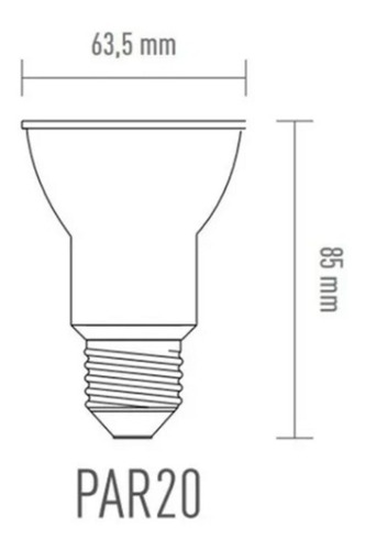 Lâmpada Led Ourolux Par20 Dicroica Cor Amarelo 6w 100v/240v 420lm