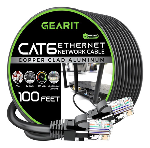 Cable Red Plano Categoria 6 Cat6 Rj45 Utp Ethernet 30 Metros