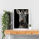 Quadro Decorativo Sala Quarto Pequeno 30x45 Animais Zebra 