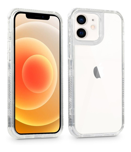 Funda Para iPhone Uso Rudo Alto Impacto Transparente 3 En 1