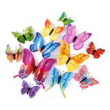 72pcs 3d Mariposa Pegatinas De Pared Con Imanes Colorido