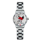 Reloj Perro Snoopy Correa Acero + Estuche Tureloj