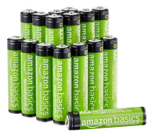 Baterías Recargables Amazon Basics Aaa 800 Mah, Paquete De 1