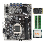 Placa Base Minera B75 Btc+cpu Aleatoria+2 X Ddr3 4 Gb 1600 M