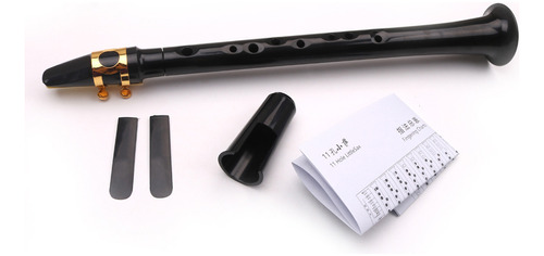 Mini Instrumento De Bolsillo Negro Para Saxofón Portátil Con