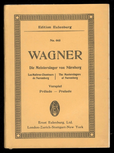 Partitura Wagner - Die Meistersinger Von Nürnberg - Vorspiel