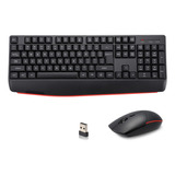 Huo Ji Cq088 Teclado Y Mouse Inalámbrico Con Receptor Usb