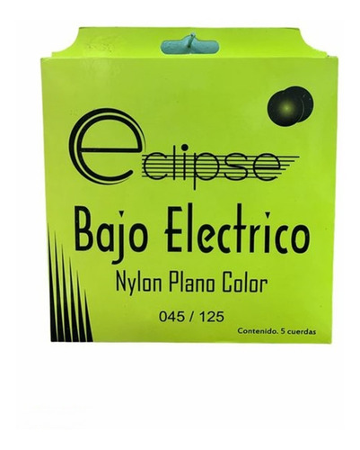 Cuerdas Eclipse Bajo Elect 5 Cdas Nylon Plano Varios Colores