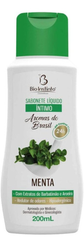 Kit 3 Sabonetes Liquido Íntimo Menta C/ Barbatimão E Aroeira