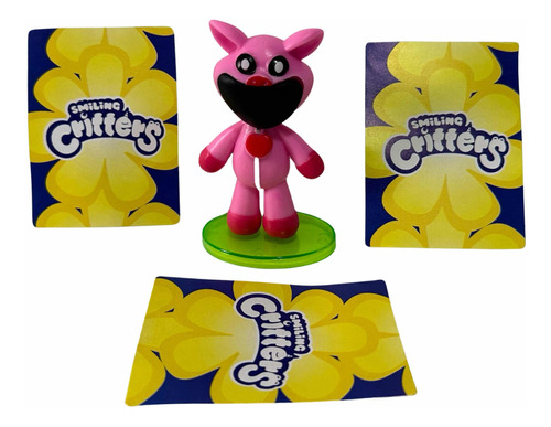 Figura Pickypiggy Smiling Critters + 3 Tarjetas Al Azar