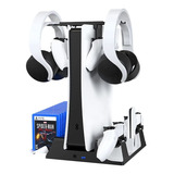 Vertical Support P/ Ps5 With Ventilation And Charging Sta...