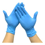 Guantes De Nitrilo Libre De Latex Sin Polvo Azul Negro 100pz