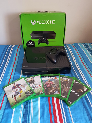 Xbox One 500 Gb Completo + 5 Jogos