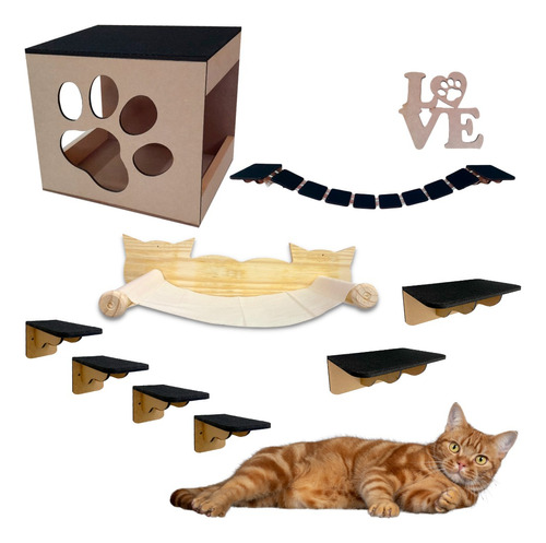 Playground Brinquedo Para Gato 9 Pçs  (p)