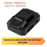 Batería Pila 20v 2ah Taladro Y Rotomartillo Pretul 21019
