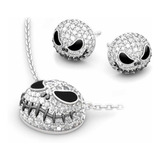 Aretes Y Collar De Jack Skellington  Calidad Premium Fyd