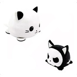 Peluche Gato Negro Reversible Kawaii Brilla En La Oscuridad