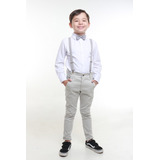 Roupa Infantil Menino Social Casamento Pajem Cinza C001