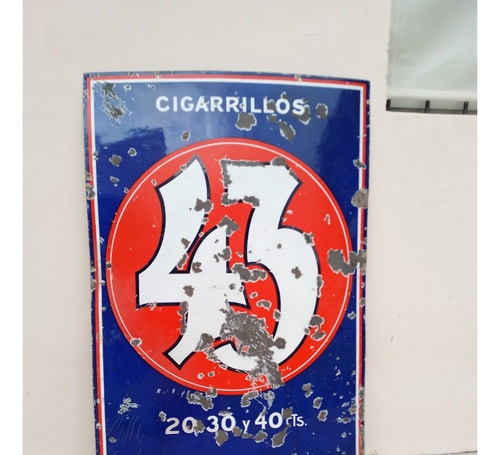 Antiguo Cartel Enlozado 43, Ingles 80 X 120 Cm, Buen Brillo