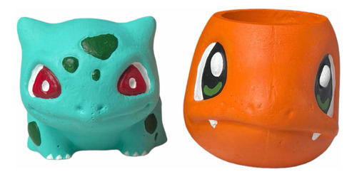 Macetas Bulbasaur Y Charmander Regalo Sorpresa Envío Gratis