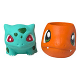 Macetas Bulbasaur Y Charmander Regalo Sorpresa Envío Gratis