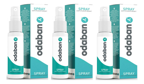 3 Odaban Spray 30 Ml Antitranspirante Hiperidrose Cuida Suor