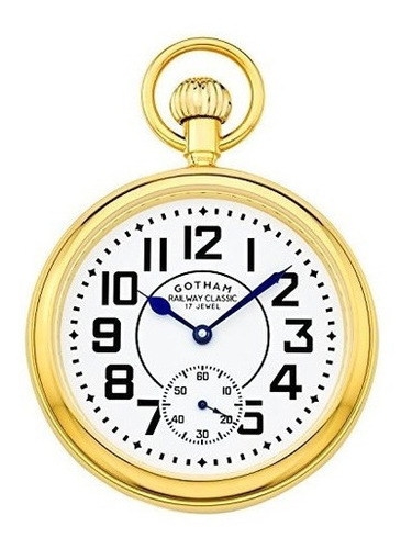 Reloj De Bolsillo Gwc14102g De Ferrocarril Mecanico De Vient