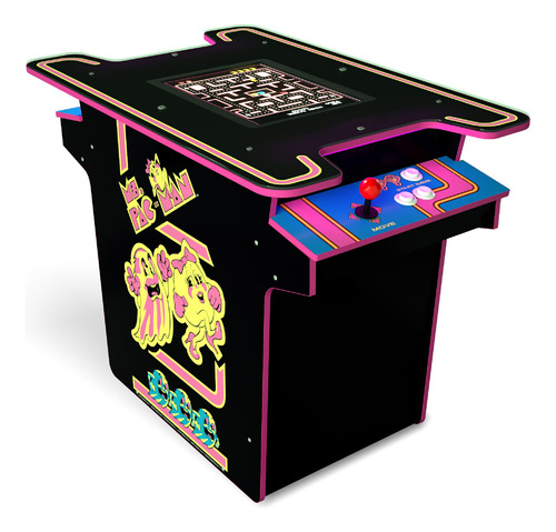 Arcade1up Ms. Pac-man Head-to-head Arcade Table With 12 Gam.