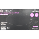 Guante Nitrilo Color Negro Tresor, Talla Xl Caja X 100 Unds.