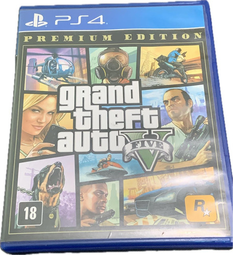 Jogo Grand Theft Auto V Game Ps4 Gta 5 + Mapa E Encarte Dvd