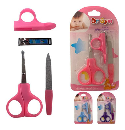 Kit De Manicucre Para Bebes Com Tesoura, Lixa E Cortador