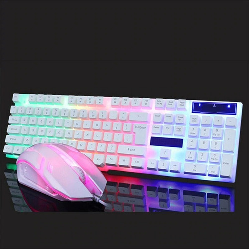 Set Teclado Y Mouse Gamer Rgb Multicolor